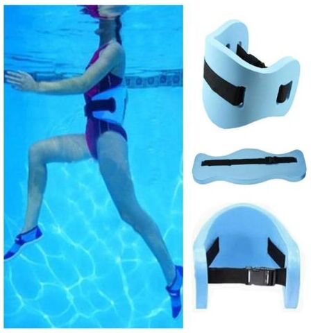 Jalleria - Swim Belt - Aqua Aerobic Exercise Belt - Aqua Fitness Foam Buoyancy Aid - Blue