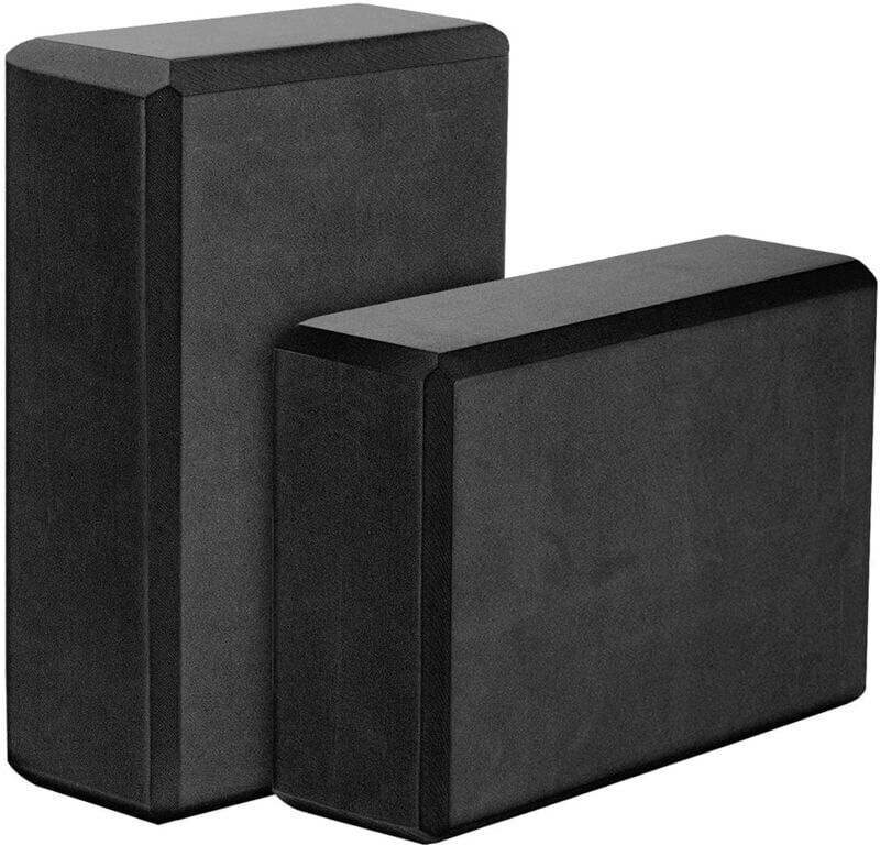 TLILY Yoga Blocks 2 Pack,23X15X7.6cm High Density eva Foam Block Exercise Bricks,Eco Friendly & ,Black