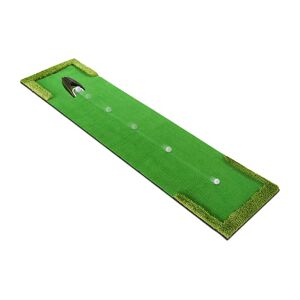 Hillman - pgm Portable Artificial Turf Golf Putting Green with Auto-Return Putting Cup
