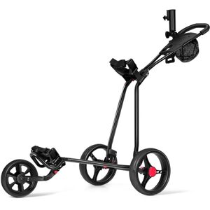 COSTWAY 3 Wheels Golf Push Cart Golf Bag Holder Folding Golf Pull Trolley w/ Storage Net COSTWAY 3 Wheels Golf Push Cart Golf Bag Holder Folding Golf Pull Trolley w/ Storage Net