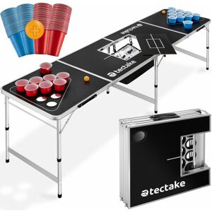 TECTAKE Beer Pong Table 'Blitz' Height adjustable and foldable - Beer pong table, beer pong table, party table - black