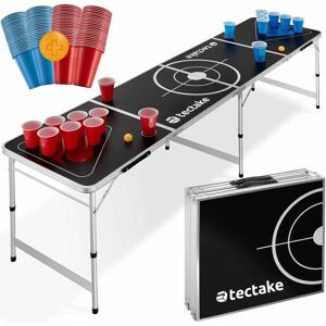 TECTAKE Beer Pong Table 'Brews & Throws' Height adjustable - Beer pong table, beer pong table, party table - black