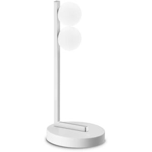 Ideal Lux - Ping Pong 2 Light Globe Table Lamp White 500Lm 3000K