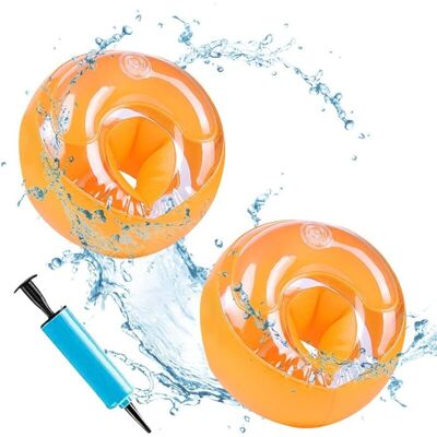 Tinor - Inflatable Arm Bands Swimming Aid Swimmer Wristbands for Kids Orange Inflatable Floating Tube Learn to Swim for 14 Years Old and Adults Tinor - Inflatable Arm Bands Swimming Aid Swimmer Wristbands for Kids Orange Inflatable Floating Tube Learn to Swim for 14 Years Old and Adults