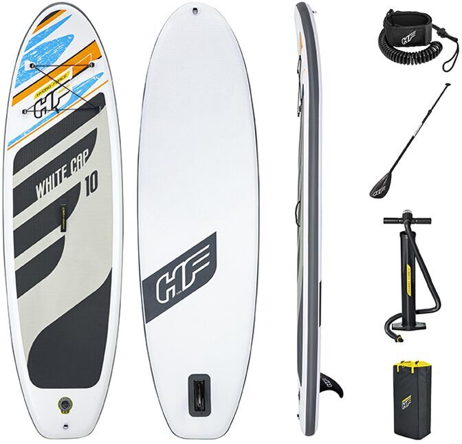 10ft Hydro-Force White Cap Inflatable Paddle Board sup Set - Bestway