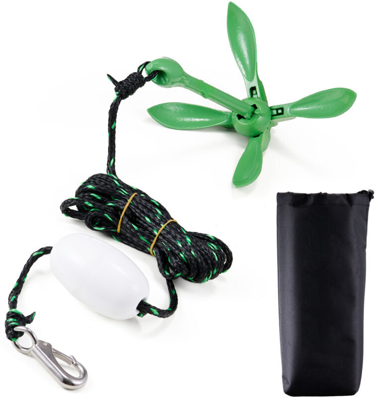 Mophorn 3.5 lb with 26.2 ft/8 m Rope & Buoy, Kayak Anchor Kit, Paddle Board Anchor, for Kayaks/Small Boats/Canoes