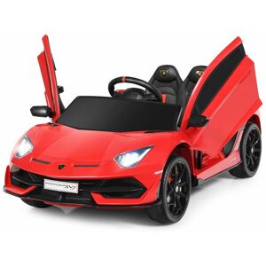 COSTWAY 12V Lamborghin svj Rechargeable Toy Vehicle Kids Ride On Car 2.4G Remote Control