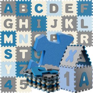 86 Pcs Childrens Puzzle Play Floor Mat eva Foam 3.24 m² 29.5x29.5cm Blau (de) - Blue - Spielwerk