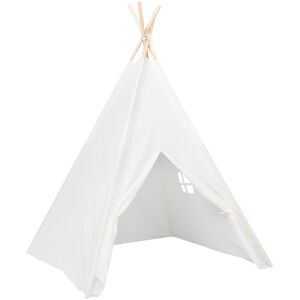 Children Teepee Tent with Bag Peach Skin White 120x120x150 cm Vidaxl White