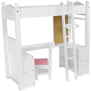 Teamson Kids - Olivia's Little World Little Princess 18' Doll Wooden Loft-Style Bunk Bed, White
