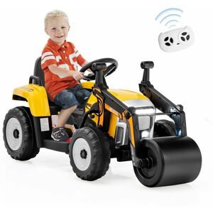 Costway - Kids Ride on Road Roller 12V Electric Battery Powered Toy 2.4G Remote Control Costway - Kids Ride on Road Roller 12V Electric Battery Powered Toy 2.4G Remote Control