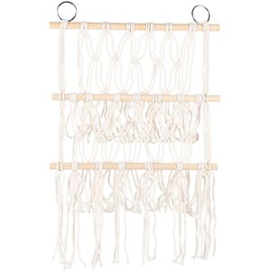 Groofoo - Multi Layer Stuffed Animal Toy Net Wall Hanging Organizer Plush Toy Display with Wooden Stick for Books Dolls Towels Double layer Groofoo - Multi Layer Stuffed Animal Toy Net Wall Hanging Organizer Plush Toy Display with Wooden Stick for Books Dolls Towels Double layer