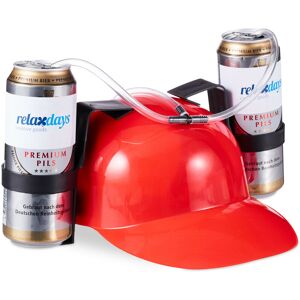 Relaxdays Party Beer Hat, Drinking Hat, Adult Headwear with Tube, Fun Drinking Game, Red Relaxdays Party Beer Hat, Drinking Hat, Adult Headwear with Tube, Fun Drinking Game, Red