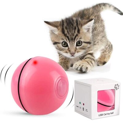 SIOKS Interactive Cat Toy, 360 Degree Auto-rotating Ball, Usb Charging Led Exercise Toy, Automatic Rotating Interactive Balls For Kittens, Engaging And Fun (pink) - Fei Yu SIOKS Interactive Cat Toy, 360 Degree Auto-rotating Ball, Usb Charging Led Exercise Toy, Automatic Rotating Interactive Balls For Kittens, Engaging And Fun (pink) - Fei Yu
