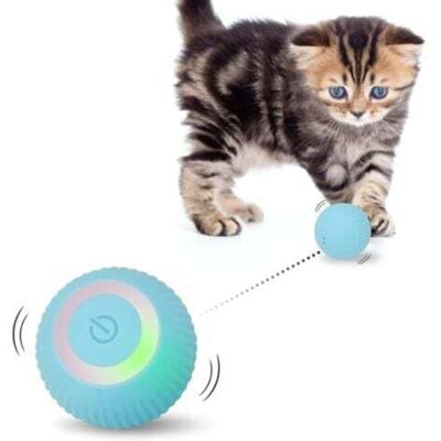 OEM Smart Blue Interactive Cat Toy, Cat Ball With Led Lights, 360° Automatic Rotating Ball, Fun Gift For Kittens OEM Smart Blue Interactive Cat Toy, Cat Ball With Led Lights, 360° Automatic Rotating Ball, Fun Gift For Kittens