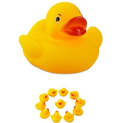 RELAXDAYS - BathDuck-5cm-12 - Yellow - Duck - Bath Toy Set RELAXDAYS - BathDuck-5cm-12 - Yellow - Duck - Bath Toy Set