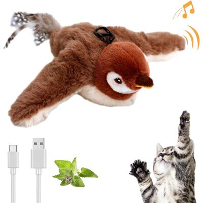OEM Cat Toys, Bird Feathers, Sparrow With Flapping Wings, Realistic Chirping, Interactive Kittens OEM Cat Toys, Bird Feathers, Sparrow With Flapping Wings, Realistic Chirping, Interactive Kittens