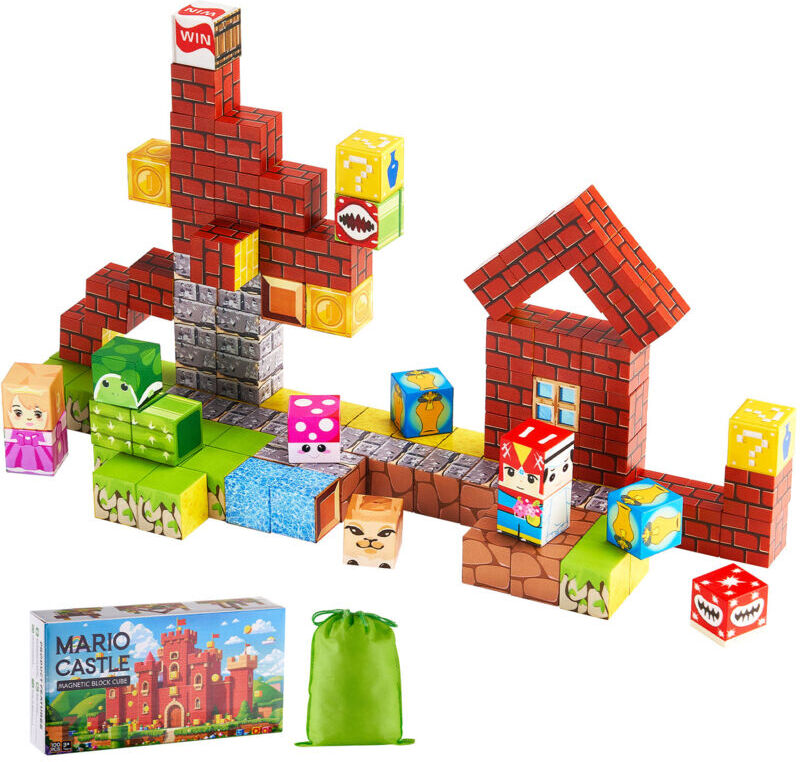 Mophorn - Magnetic Blocks Set, 100-Piece Building Kit, Educational stem Toys for Kids, Montessori-Inspired Sensory Play, Construction and Stacking