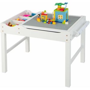 COSTWAY 2-in-1 Kids Activity Table Wooden Children Activity Table w/ Reversible Tabletop