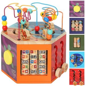 Wooden Activity Cube, Baby Toys with Bead Maze, Pattern Sorter for Toddlers Boys and Girls 18+ Months Wooden Activity Cube, Baby Toys with Bead Maze, Pattern Sorter for Toddlers Boys and Girls 18+ Months