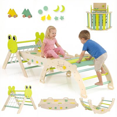 Costway 8-in-1 Triangle Set Foldable Kids Climbing Toys W/ Arch & Ramp Costway 8-in-1 Triangle Set Foldable Kids Climbing Toys W/ Arch & Ramp