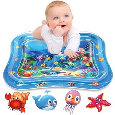 Jssevn - Inflatable Tummy Time Mat Premium Baby Water Play Mat For Babies And Toddlers Baby Toys For 3-6-9 Months Jssevn - Inflatable Tummy Time Mat Premium Baby Water Play Mat For Babies And Toddlers Baby Toys For 3-6-9 Months
