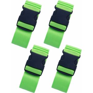 Denuotop - 4Pcs Anti-Slip Luggage Straps Adjustable Suitcase Straps (Green)