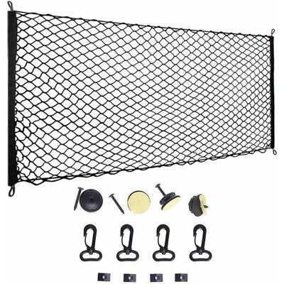 TEHTUY Car luggage net, elastic nylon trunk net 115x60cm protective net, multifunctional partition net for dog trunk TEHTUY Car luggage net, elastic nylon trunk net 115x60cm protective net, multifunctional partition net for dog trunk