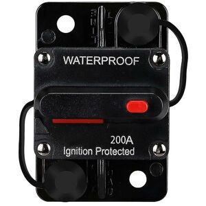 WOOSIEN Waterproof Circuit Breaker,with Manual Reset,12v-48v Dc,200a,for Car Marine Trolling Motors Boat