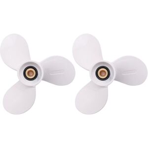Tlily - 2X 7 1/2X7 for 4Hp 5Hp 6Hp Aluminum Propellers Spine 9 Tooth Marine Outboard Boat Engines 6E0-45943-01-El