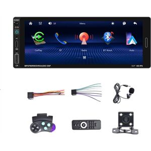 TLILY 6.9 Inch Car Stereo Single Din Car Radio Carplay Android Auto, hd Touch Screen Car Radio Bluetooth Mirror Link fm eq swc