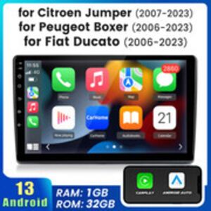 Car Stereo Radio For Fiat Ducato 2007-2023 Carplay 9 Inch Android 13 1+32G JUNSUN Car Stereo Radio For Fiat Ducato 2007-2023 Carplay 9 Inch Android 13 1+32G JUNSUN