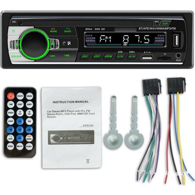 OEM Bluetooth Car Radio, 1 Din Car Radio Receiver With Mp3 Wma Fm Player, Remote Control, Two Usb Ports, Hands-free Stereo, 4 X 60w, Supports Ios And Android (no Rds/cd) - Rapanda OEM Bluetooth Car Radio, 1 Din Car Radio Receiver With Mp3 Wma Fm Player, Remote Control, Two Usb Ports, Hands-free Stereo, 4 X 60w, Supports Ios And Android (no Rds/cd) - Rapanda