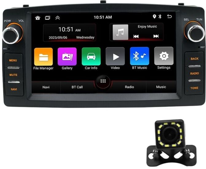 Tlily - 7 Inch 2 Din Android Car Radio Multimedia Player Auto Carplay for E120 2003-2006 F3 2005-2013