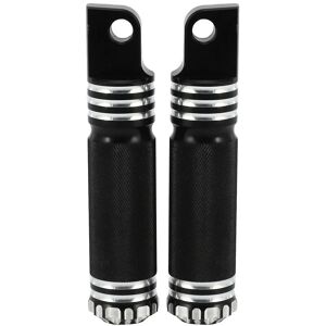 Woosien - Motorcycle Cafe Footrests Black Foot Pegs Front Rear Fit For Touring Sportster Softail Dyna V-rod f