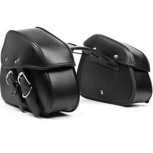 MAEREX Pair Motorcycle PU Leather Saddlebags Saddle Swingarm Left Right Side