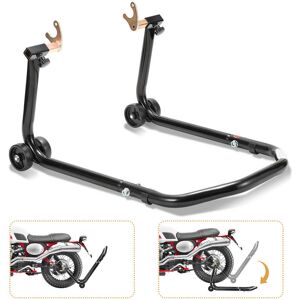 Vingo - Motorcycle Rear Track Paddock Stand Black Wheel Lift Reinforced Lift Stand Portable Lifting for Garage - Black