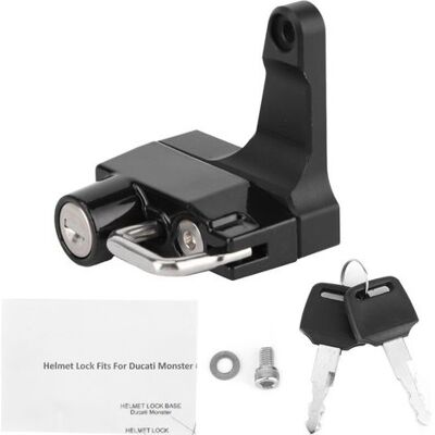 OEM Anti-theft Metal Lock For Motorcycle Helmet, With 2 Keys, Suitable For Ducati Monster 696/796/1100 OEM Anti-theft Metal Lock For Motorcycle Helmet, With 2 Keys, Suitable For Ducati Monster 696/796/1100