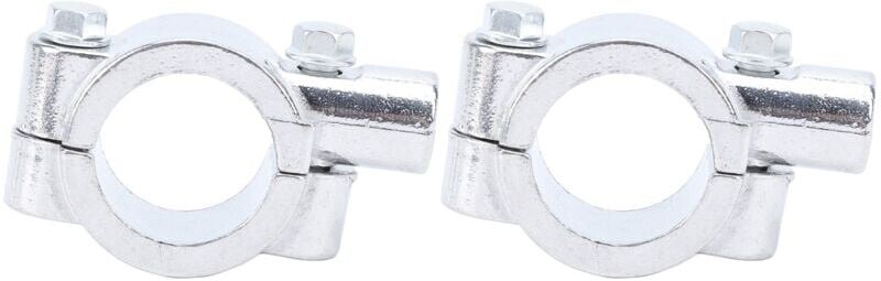 Groofoo - 2PCS 25mm Motorcycle Handlebar Mirror Mount Holder Clamp Bracket Adapter Universal for Motorbike atv Scooter Project Bikes Silver M10