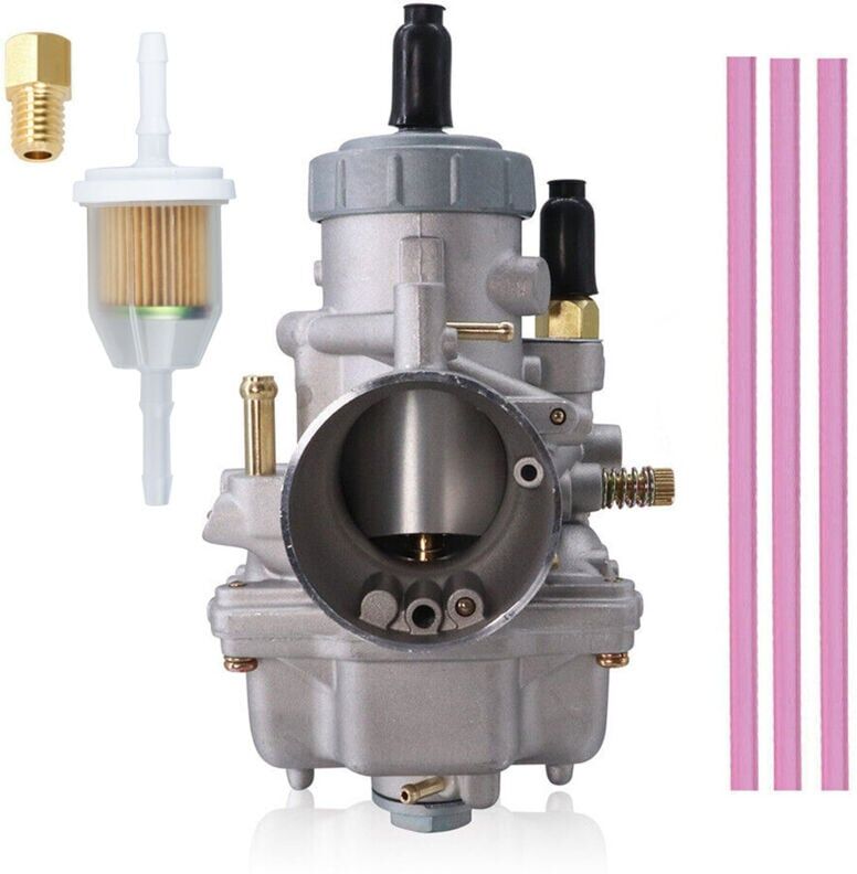 Gotrays - 34mm pwk Motorcycle Carburetor for Keihin Honda Yamaha Suzuki Kawasaki ktm gy6 125cc 150cc 170cc 200cc 250cc 300cc 2T 4T Chrome
