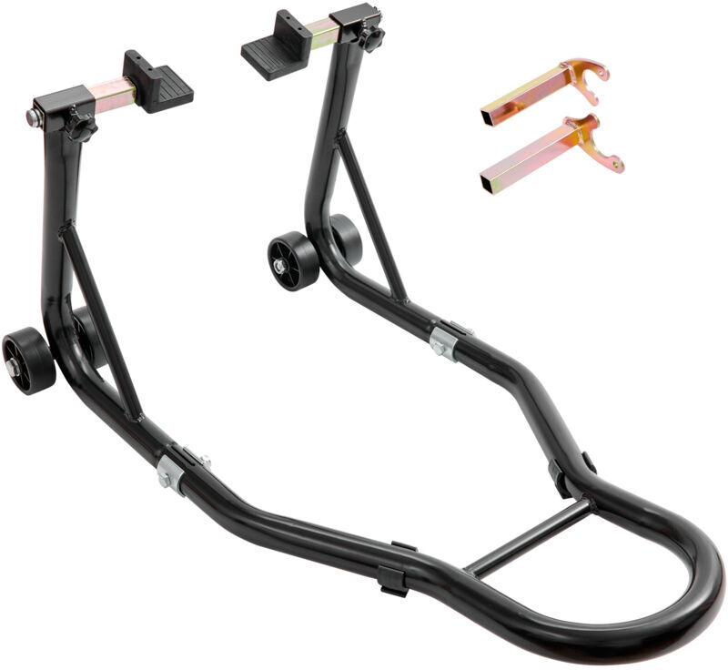 Mophorn - Motorcycle Rear Wheel Stand, 390 kg Capacity, Heavy Duty with u + l Fork Spools, Lift Jack for Suzuki, Yamaha, Honda, Kawasaki, Black