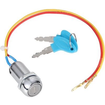 OEM 2-wire Ignition Switch, Key Start Switch With 2 On/off Buttons For Electric Scooter, Atv, Moped, Go-kart OEM 2-wire Ignition Switch, Key Start Switch With 2 On/off Buttons For Electric Scooter, Atv, Moped, Go-kart