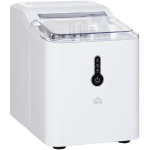 12kg Ice Maker Machine Counter Top Home Drink Equipment w/ Basket White - White - Homcom