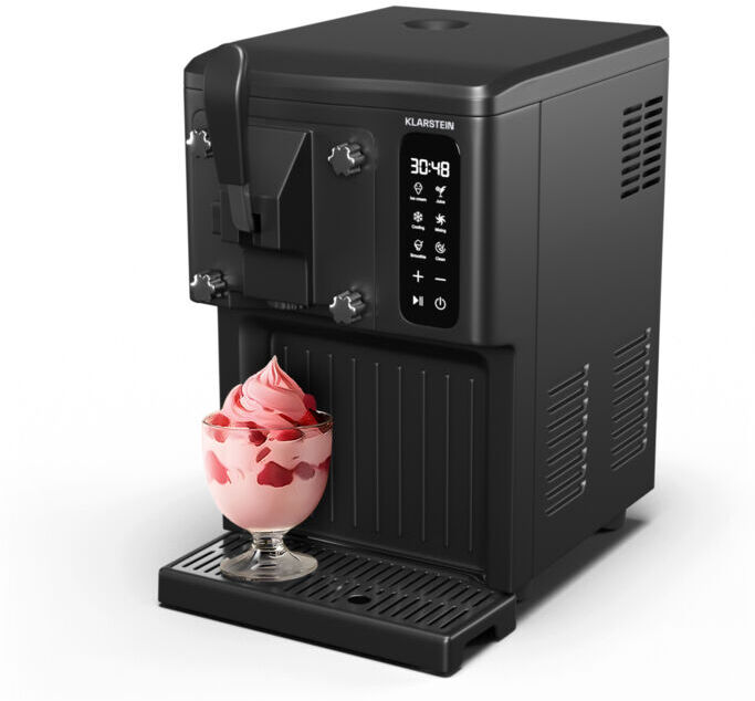 KLARSTEIN SweetSwirl Ice Cream Maker - 3-in-1 Machine for Ice Cream, Milkshakes & Smoothies, Soft Serve Dispenser, 1.5L Tank, Touch Display, Keep Cool Mode,