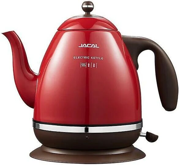 WOOSIEN Retro electric kettle 304 stainless steel household appliances 1.5l portable travel water boiler 1500w european style coffee pot Red