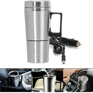 Héloise - 750ml Stainless Steel Car Kettle 12V Cigarette Lighter Travel Kettle for Water Coffee Drinks Heating