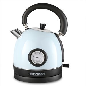 Electric Retro Kettle 1.8L Cordless Vintage 2200 w Boil Dry Protection Black Cream Blue Blue - Light Blue - Monzana