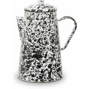 Premier Housewares - Black And White Patterned Kettle For Tea Classic Pour Over White and Black Coffee Kettle With Curved Handle 22 x 15 x 11