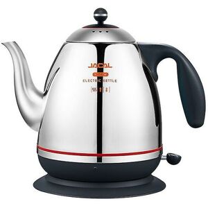 Woosien - Retro electric kettle 304 stainless steel household appliances 1.5l portable travel water boiler 1500w european style coffee pot Silver