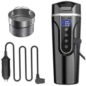 Mumu - 12V/24V Car Kettle, Hot Water Heater for Car/Truck/Travel, Portable Kettle with lcd Display, 304 Stainless Steel